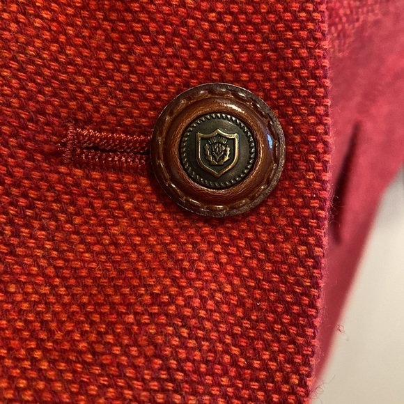 Talbots Vtg Wool Cashmere Angora Red Orange 2 Button Blazer Japanese 8P FLAW - Picture 4 of 11